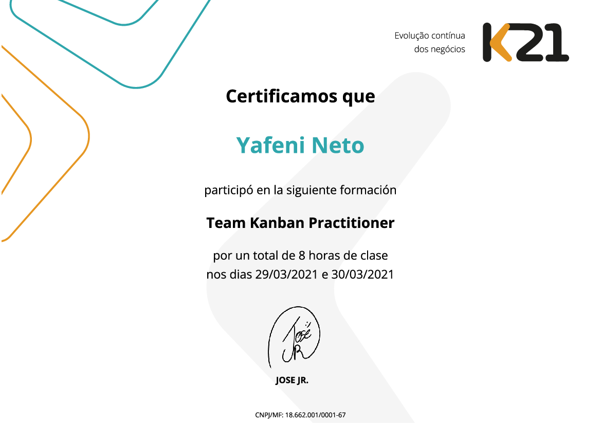 Certificado K21